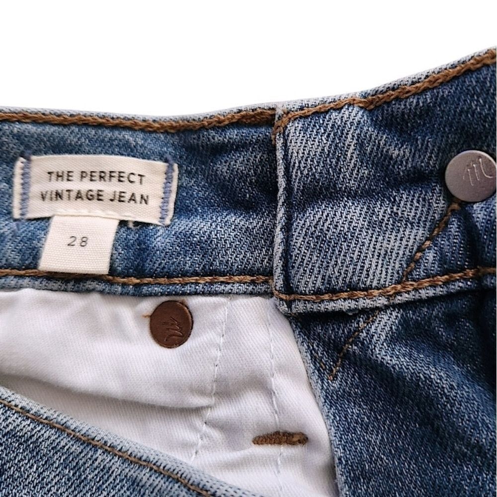 Madewell Womens The Perfect VintageJeans Blue Premium Denim Size 28 (6) - Picture 5 of 16